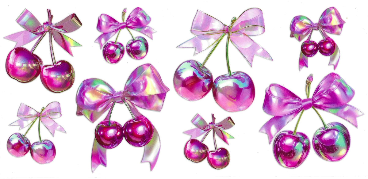 Butterflies, Flowers, Bows, & Cherries