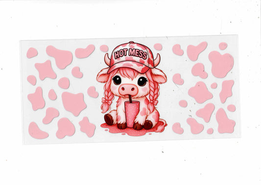Pink Hot Mess Cow